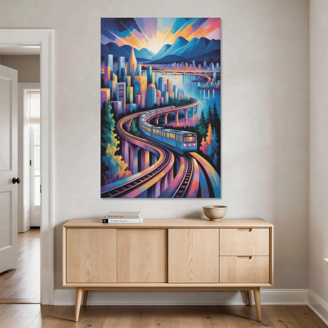 Vancouver SkyTrain - Canvas Wall Art - Coffee Table - 40x60