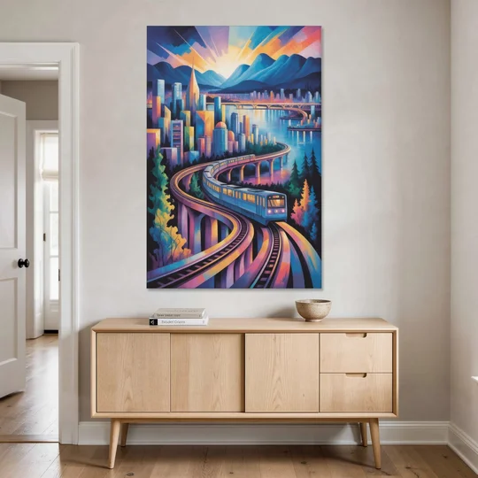 Vancouver SkyTrain - Canvas Wall Art - Coffee Table - 40x60