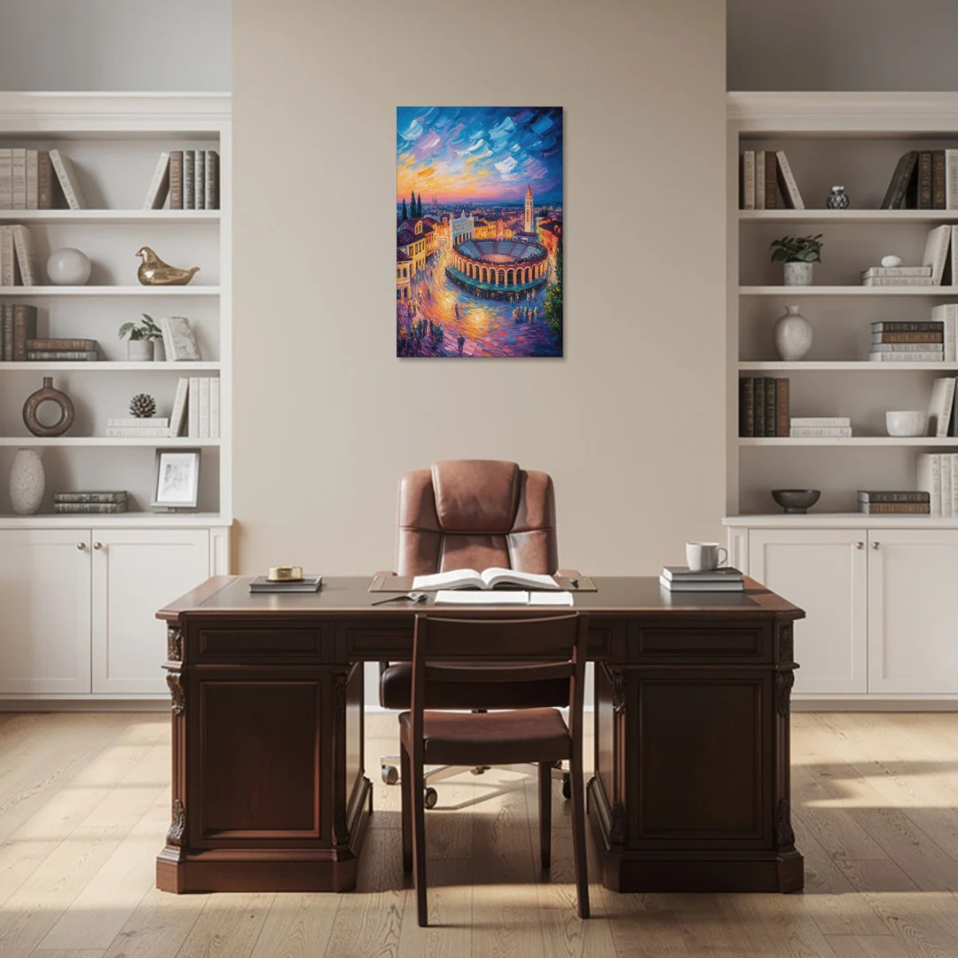 Verona's Roman Theatre - Canvas Wall Art - Office - 24x36