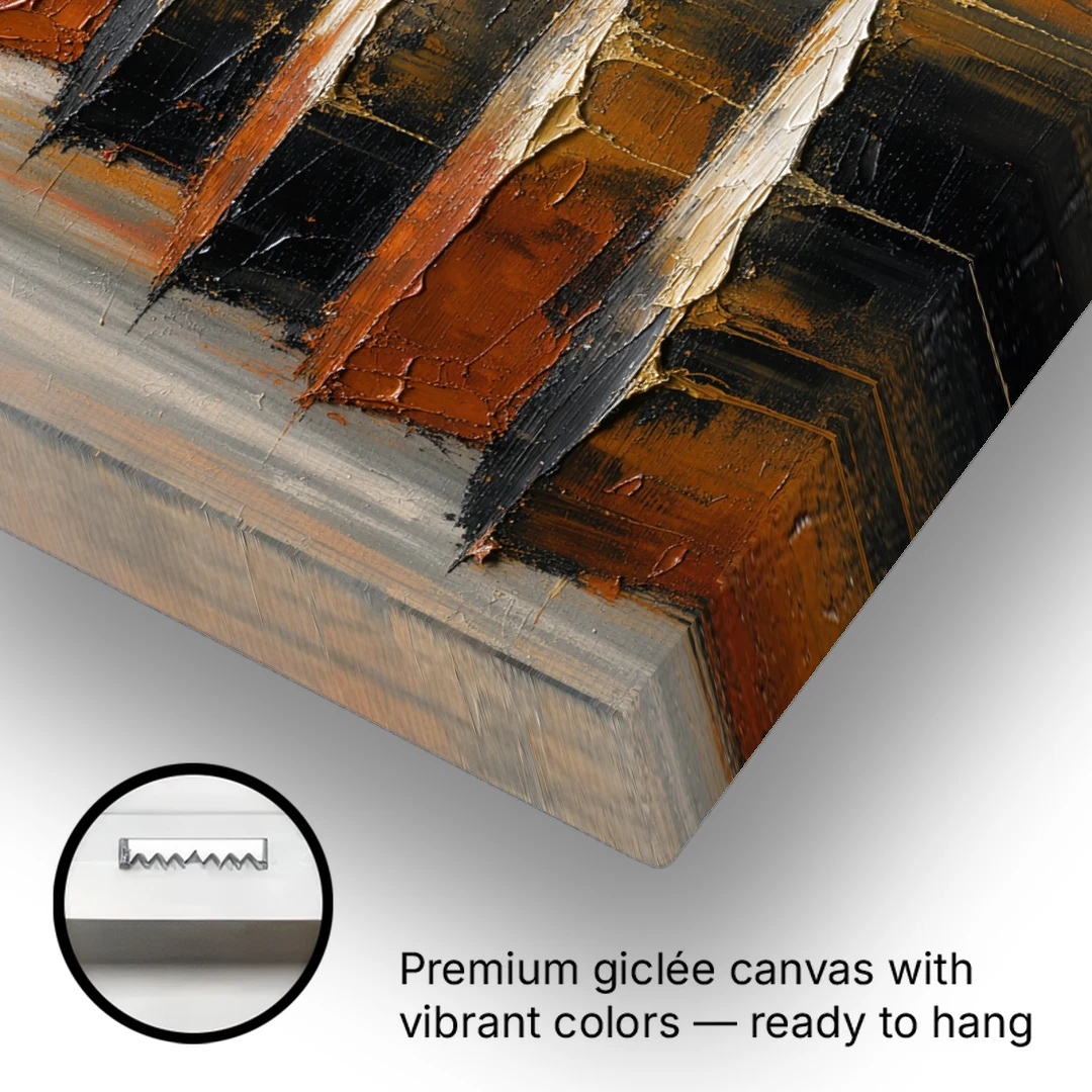 Vertical Canvas Wall Art of Stacked Stone Ledges - Canvas Wall Art - Gallery Wrap Corner