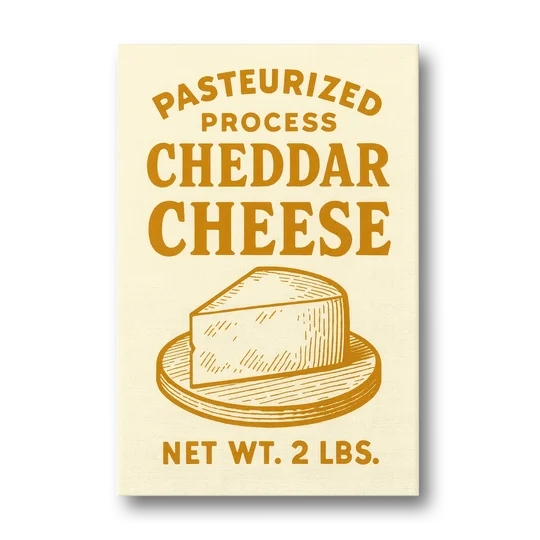 Vintage Cheddar Cheese - Canvas Wall Art - Front