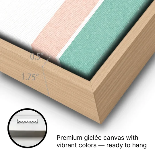 Vintage Chewing Gum - Oak Framed Canvas Wall Art - Gallery Wrap Corner