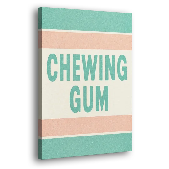 Vintage Chewing Gum - Canvas Wall Art - Side