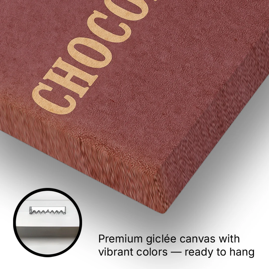 Vintage Chocolate Bar - Canvas Wall Art - Gallery Wrap Corner