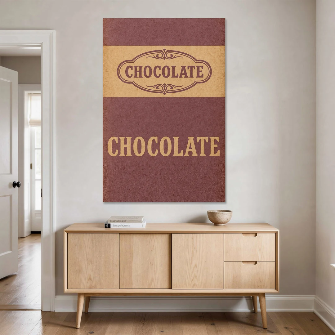 Vintage Chocolate Bar - Canvas Wall Art - Coffee Table - 40x60