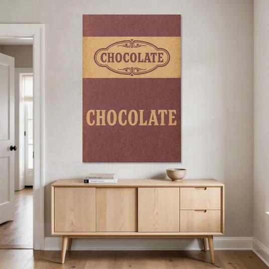 Vintage Chocolate Bar - Canvas Wall Art - Coffee Table - 40x60