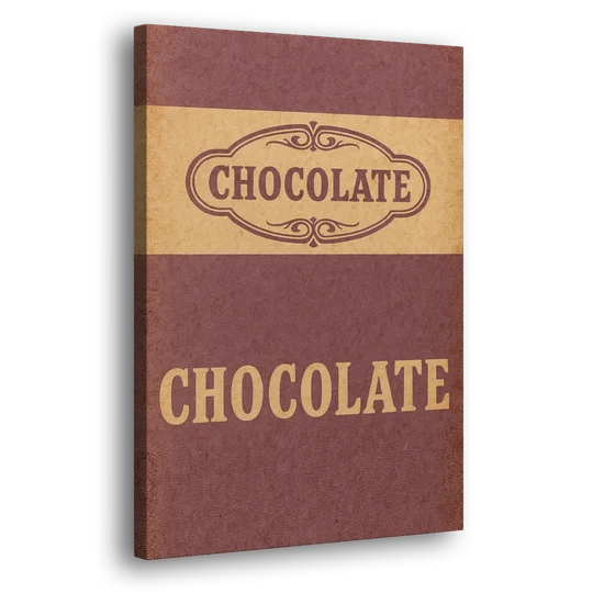 Vintage Chocolate Bar - Canvas Wall Art - Side