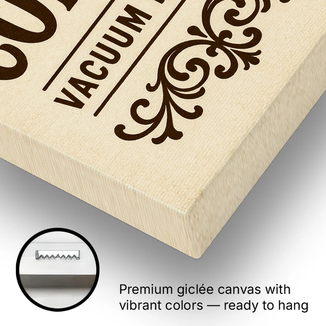 Vintage Coffee Vacuum Packed - Canvas Wall Art - Gallery Wrap Corner