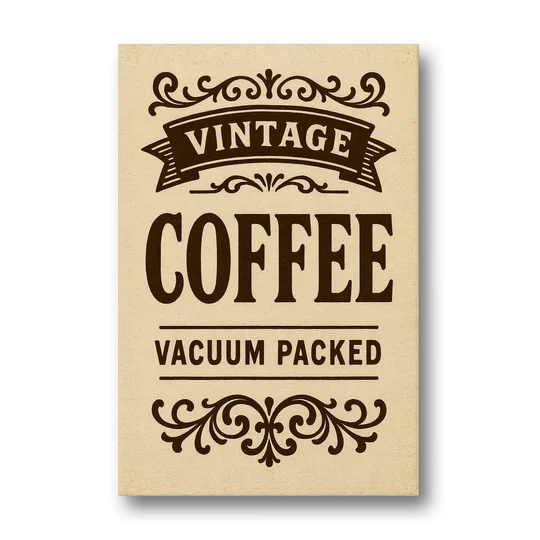 Vintage Coffee Vacuum Packed - Canvas Wall Art - Front