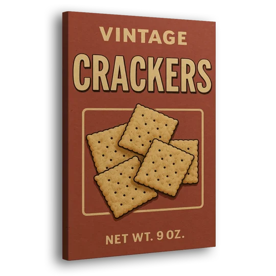 Vintage Crackers - Canvas Wall Art - Side