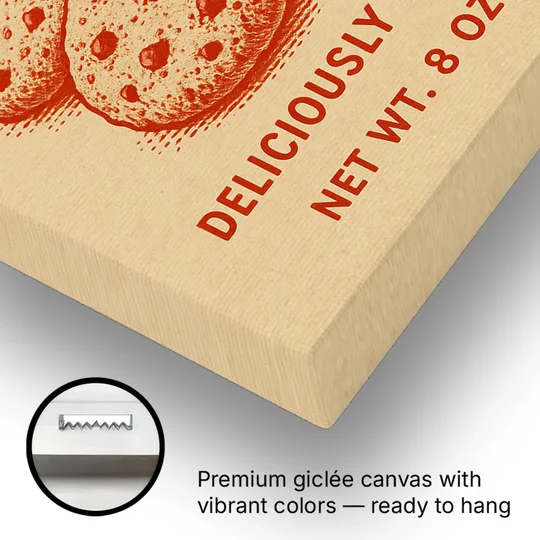 Vintage Deliciously Crisp Cookie - Canvas Wall Art - Gallery Wrap Corner