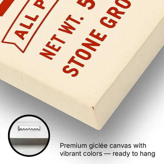Vintage Flour - Canvas Wall Art - Gallery Wrap Corner