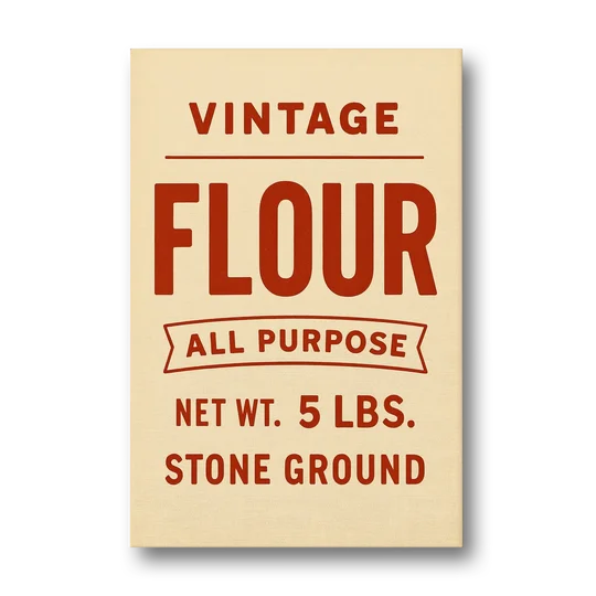 Vintage Flour - Canvas Wall Art - Front