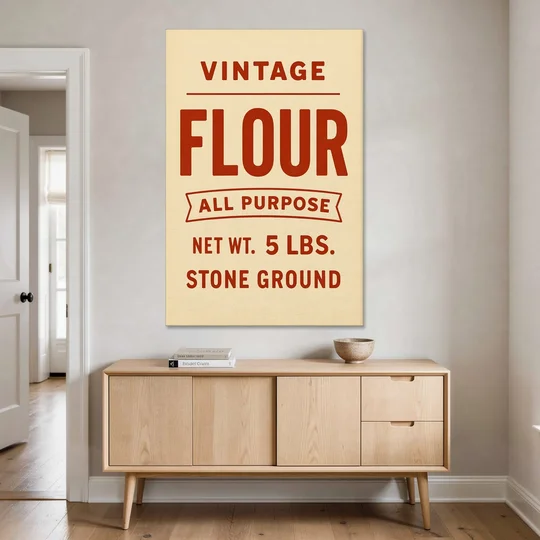 Vintage Flour - Canvas Wall Art - Coffee Table - 40x60