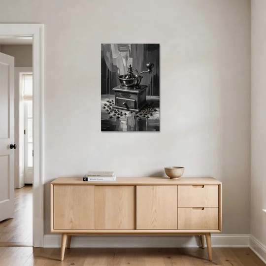 Vintage Hand-Crank Coffee Grinder for the Kitchen - Canvas Wall Art - Coffee Table - 24x36