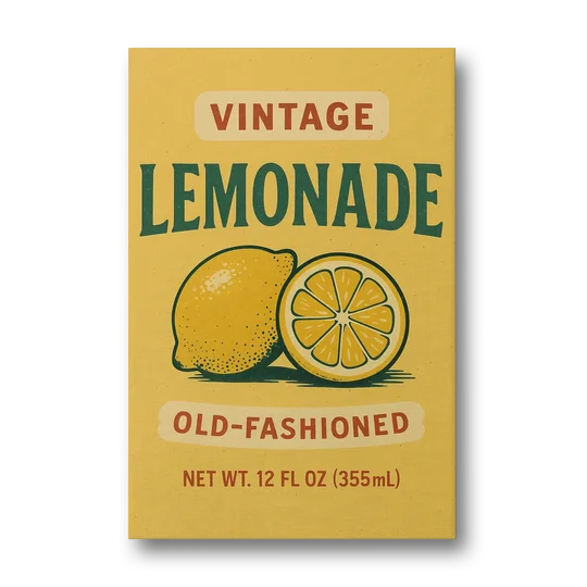 Vintage Old Fashioned Lemonade - Canvas Wall Art - Front