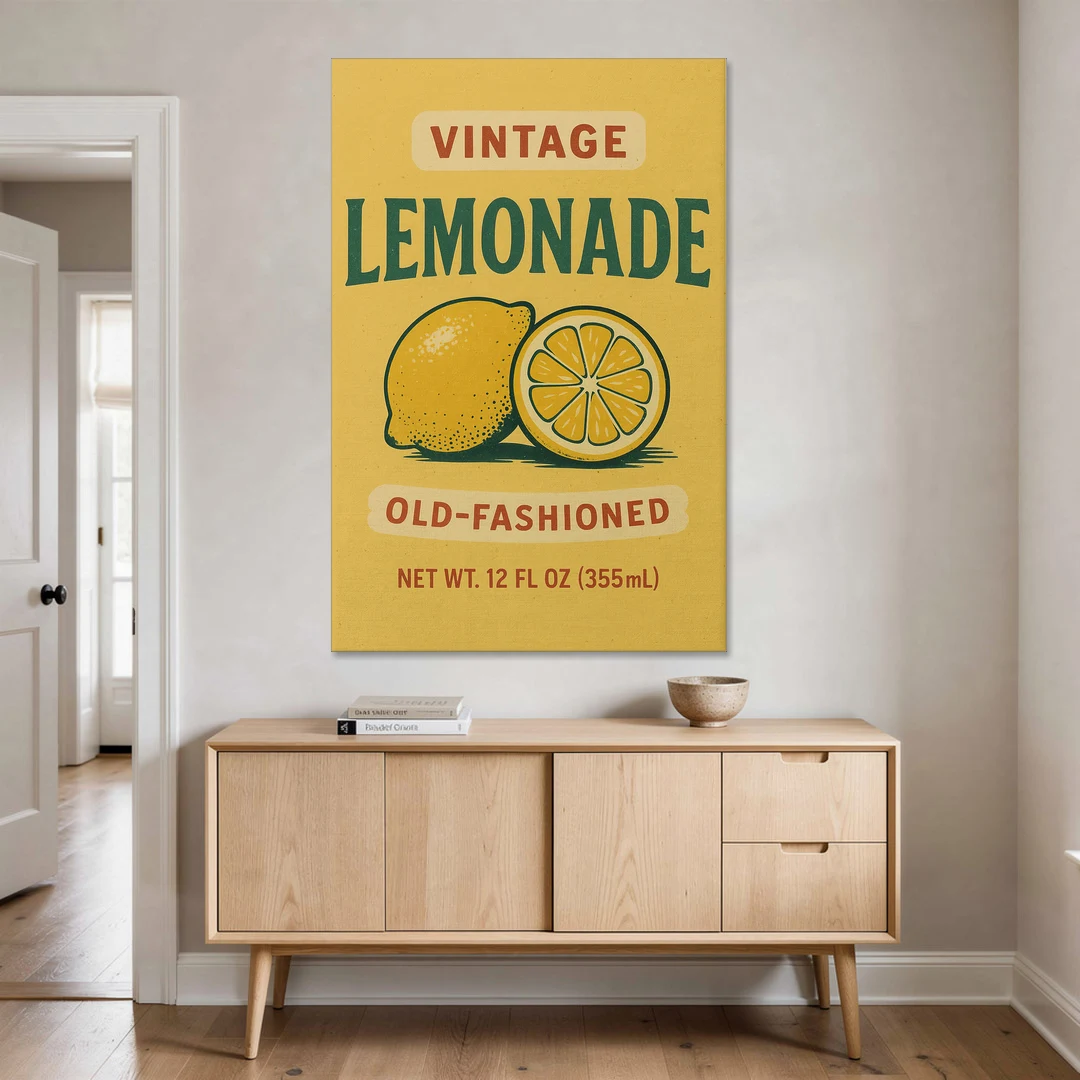 Vintage Old Fashioned Lemonade - Canvas Wall Art - Coffee Table - 40x60
