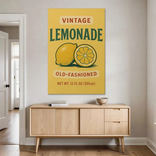 Vintage Old Fashioned Lemonade - Canvas Wall Art - Coffee Table - 40x60