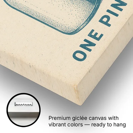Vintage One Pint of Milk - Canvas Wall Art - Gallery Wrap Corner