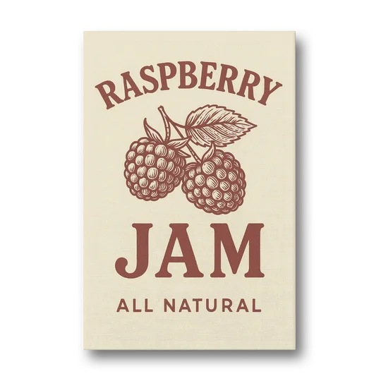 Vintage Raspberry Jam - Canvas Wall Art - Front