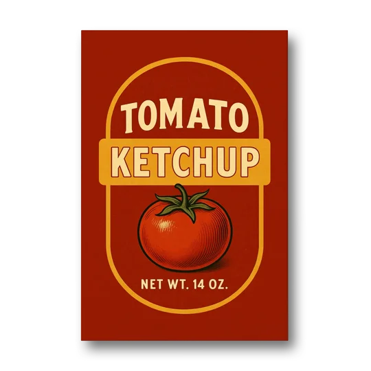 Vintage Tomato Ketchup - Canvas Wall Art - Front