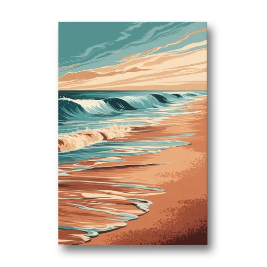 Virginia Beach Atlantic Waves - Canvas Wall Art - Front