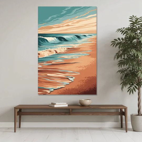 Virginia Beach Atlantic Waves - Canvas Wall Art - Coffee Table - 40x60