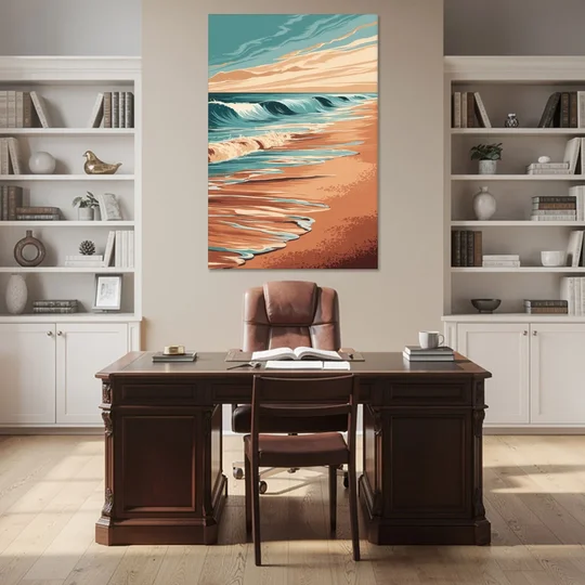 Virginia Beach Atlantic Waves - Canvas Wall Art - Office - 40x60