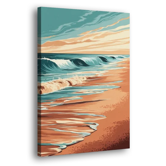 Virginia Beach Atlantic Waves - Canvas Wall Art - Side