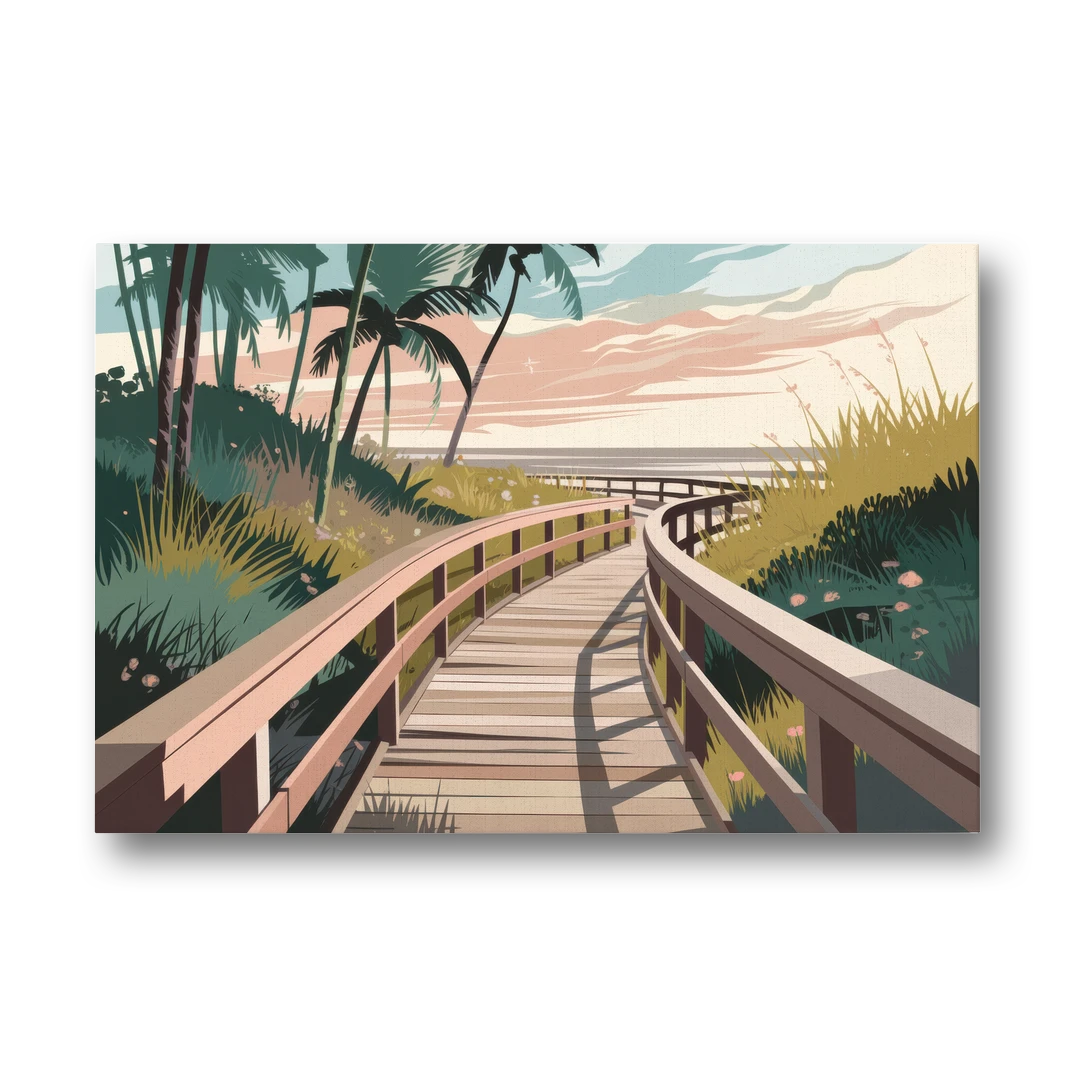 Virginia Beach Boardwalk Bliss - Canvas Wall Art - Front