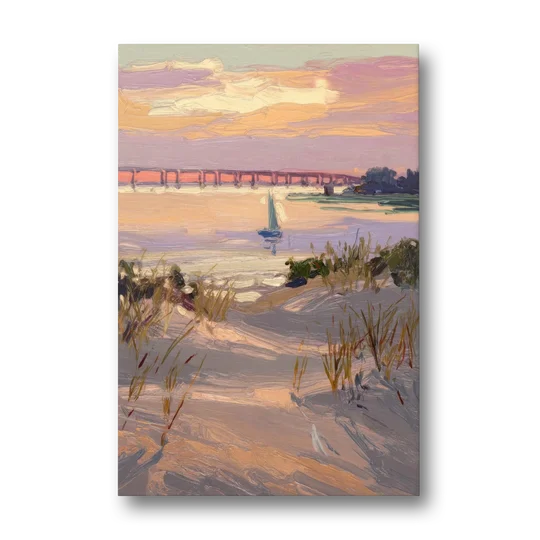 Virginia Beach Chesapeake Bay Views - Canvas Wall Art - Front