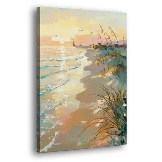 Virginia Beach Coastal Sunrise - Canvas Wall Art - Side