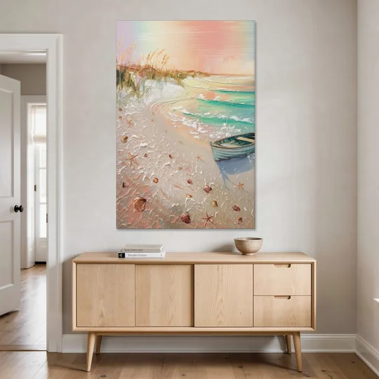 Virginia Beach Nautical Charm - Canvas Wall Art - Coffee Table - 40x60