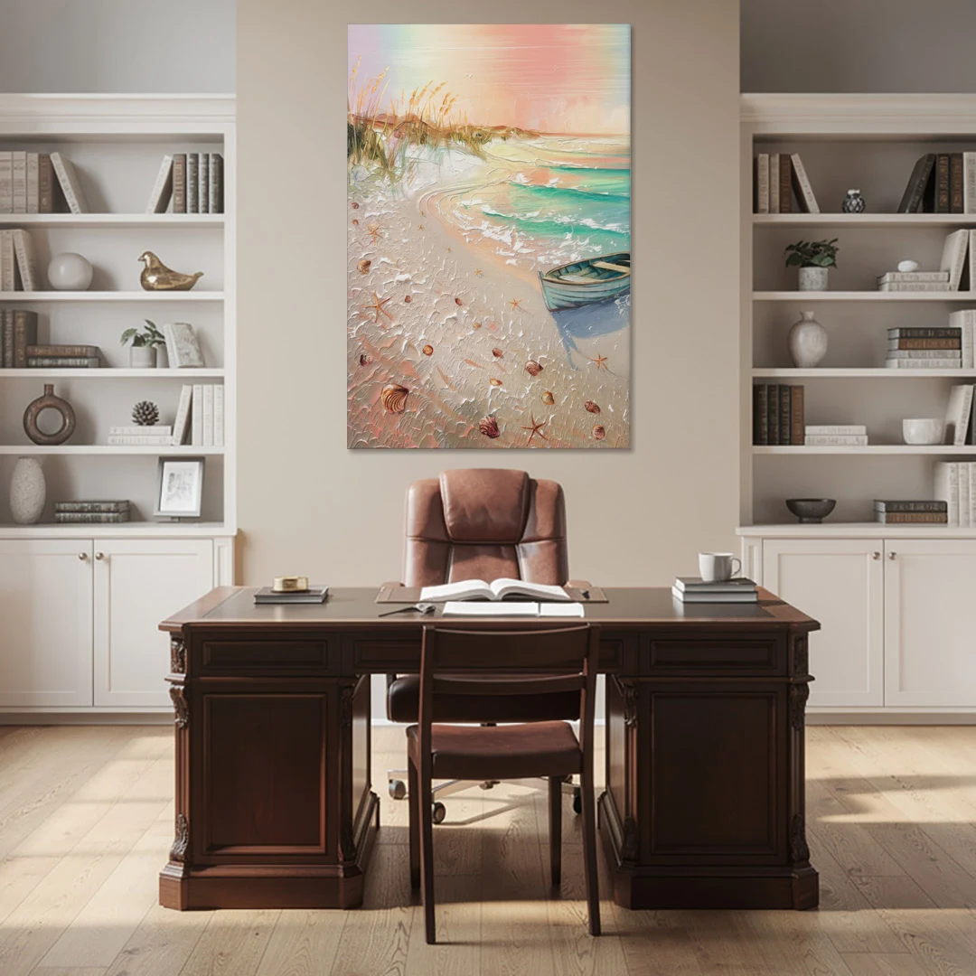 Virginia Beach Nautical Charm - Canvas Wall Art - Office - 40x60