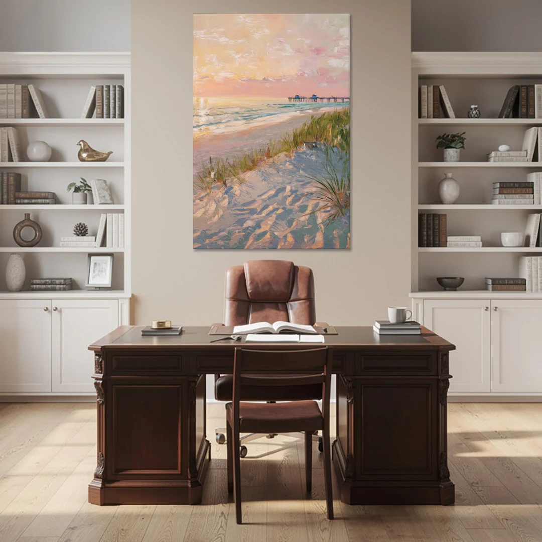 Virginia Beach Oceanfront Serenity - Canvas Wall Art - Office - 40x60