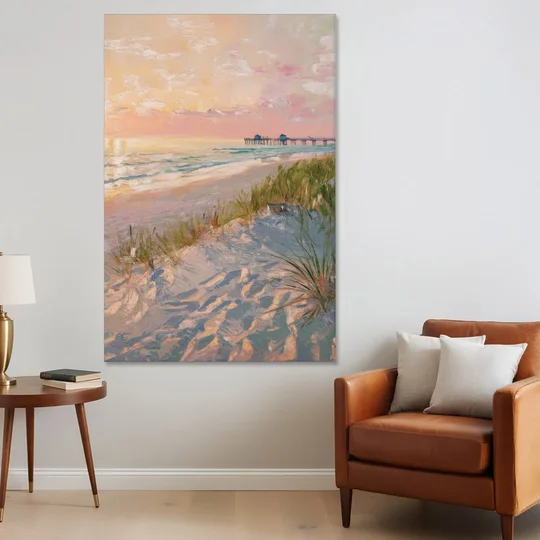 Virginia Beach Oceanfront Serenity - Canvas Wall Art - Sofa - 40x60