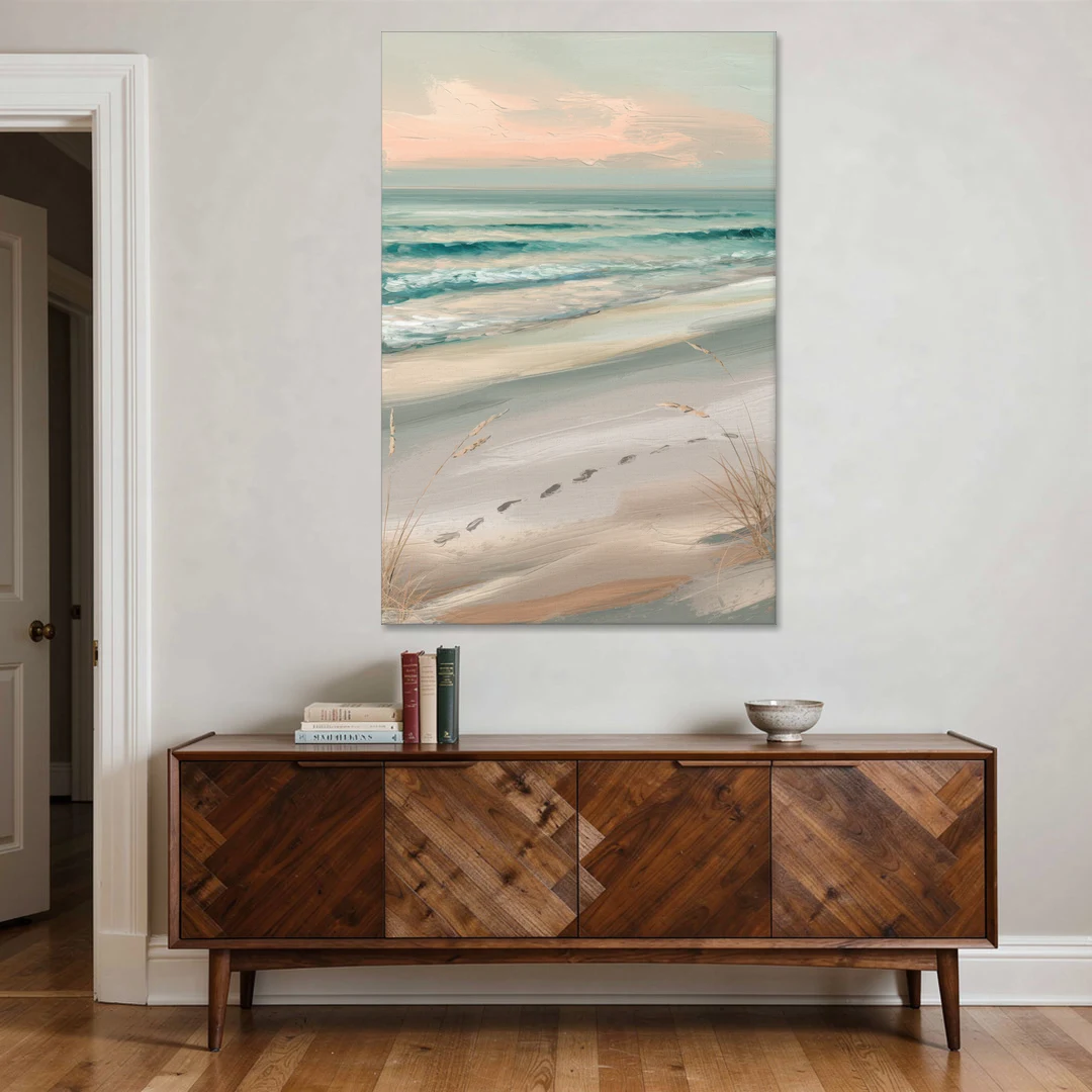 Virginia Beach Sand and Surf - Canvas Wall Art - Coffee Table - 40x60