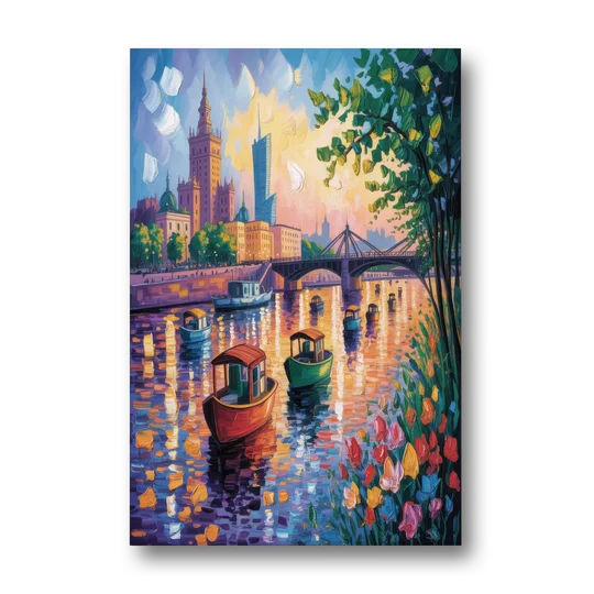 Vistula River View - Canvas Wall Art - Front