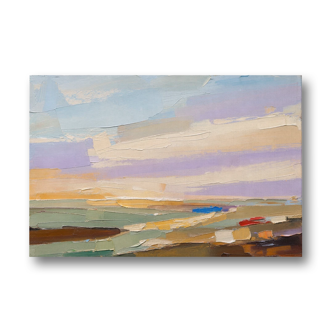 Wall Art Above Sofa Lilac Haze Meadow - Canvas Wall Art - Front