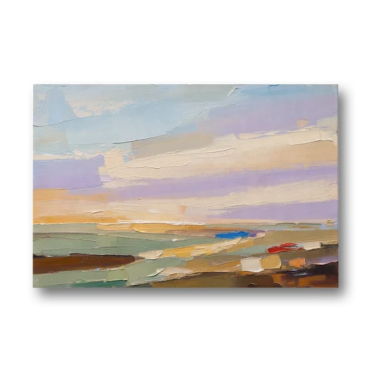 Wall Art Above Sofa Lilac Haze Meadow - Canvas Wall Art - Front