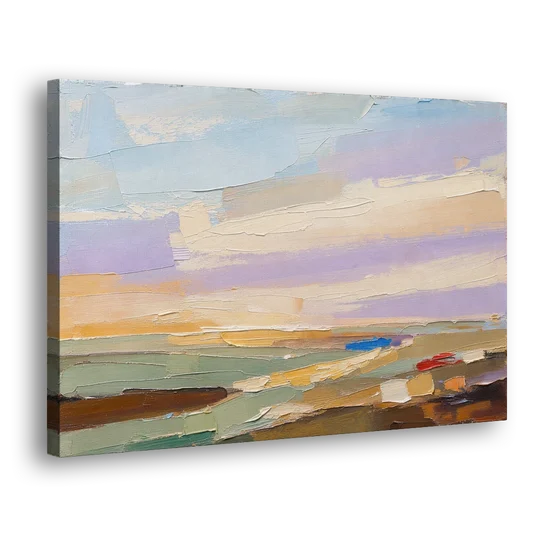 Wall Art Above Sofa Lilac Haze Meadow - Canvas Wall Art - Side