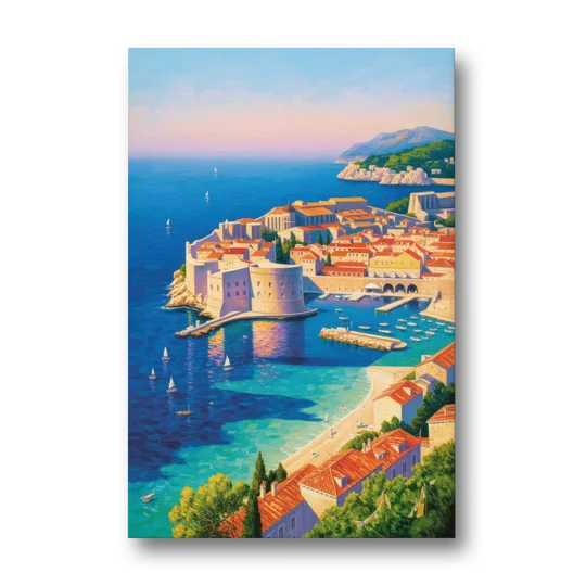 Walls of Dubrovnik - Canvas Wall Art - Front