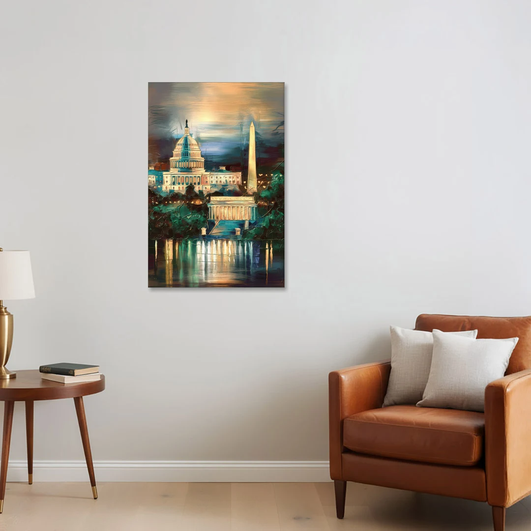 Washington DC Historic Landmarks - Canvas Wall Art - Sofa - 24x36