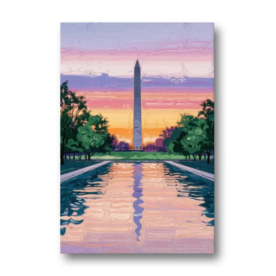 Washington Monument View - Canvas Wall Art - Front