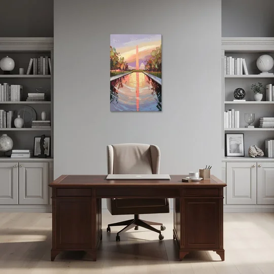 Washington National Mall - Canvas Wall Art - Office - 24x36