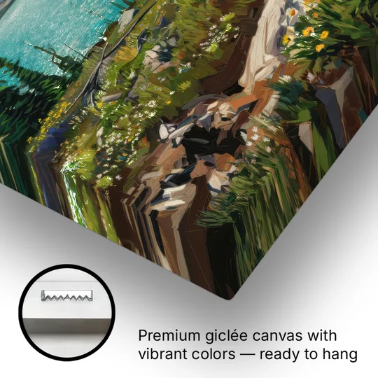 Washington State Mountain View - Canvas Wall Art - Gallery Wrap Corner