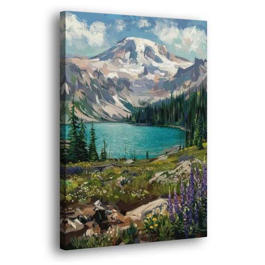 Washington State Mountain View - Canvas Wall Art - Side