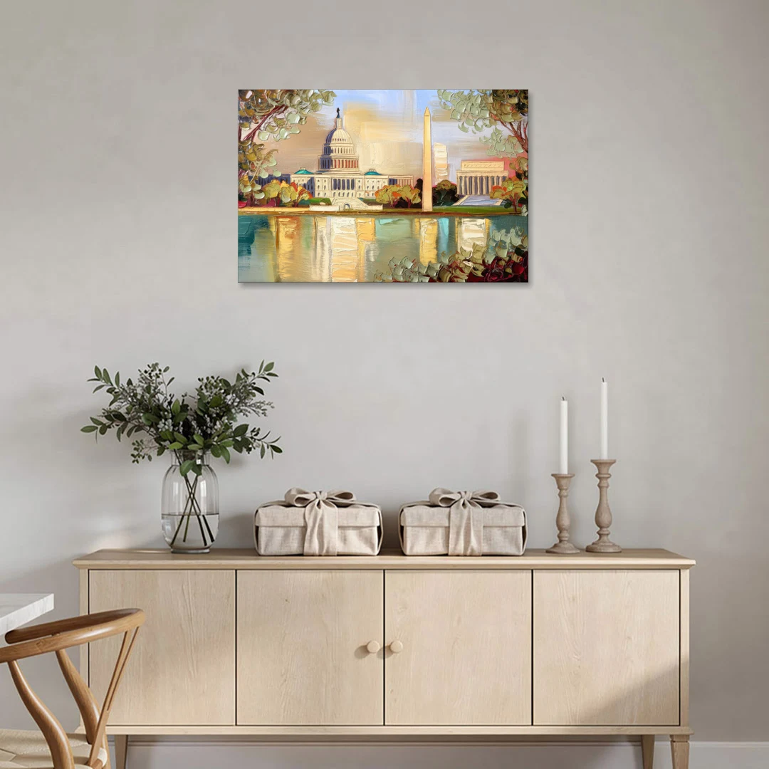 Washington Sunny Cityscapes - Canvas Wall Art - Coffee Table - 36x24