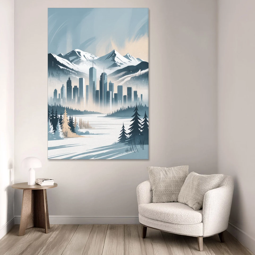 Whistler Winter Wonderland - Canvas Wall Art - Sofa - 40x60