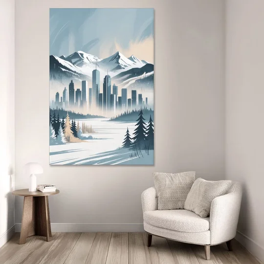 Whistler Winter Wonderland - Canvas Wall Art - Sofa - 40x60
